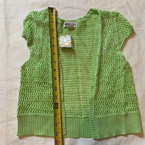 Limited Too green sequin cardigan NWT - Picture 7 of 8